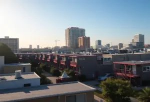 View of San Diego showcasing single-room occupancy hotels and the housing market.