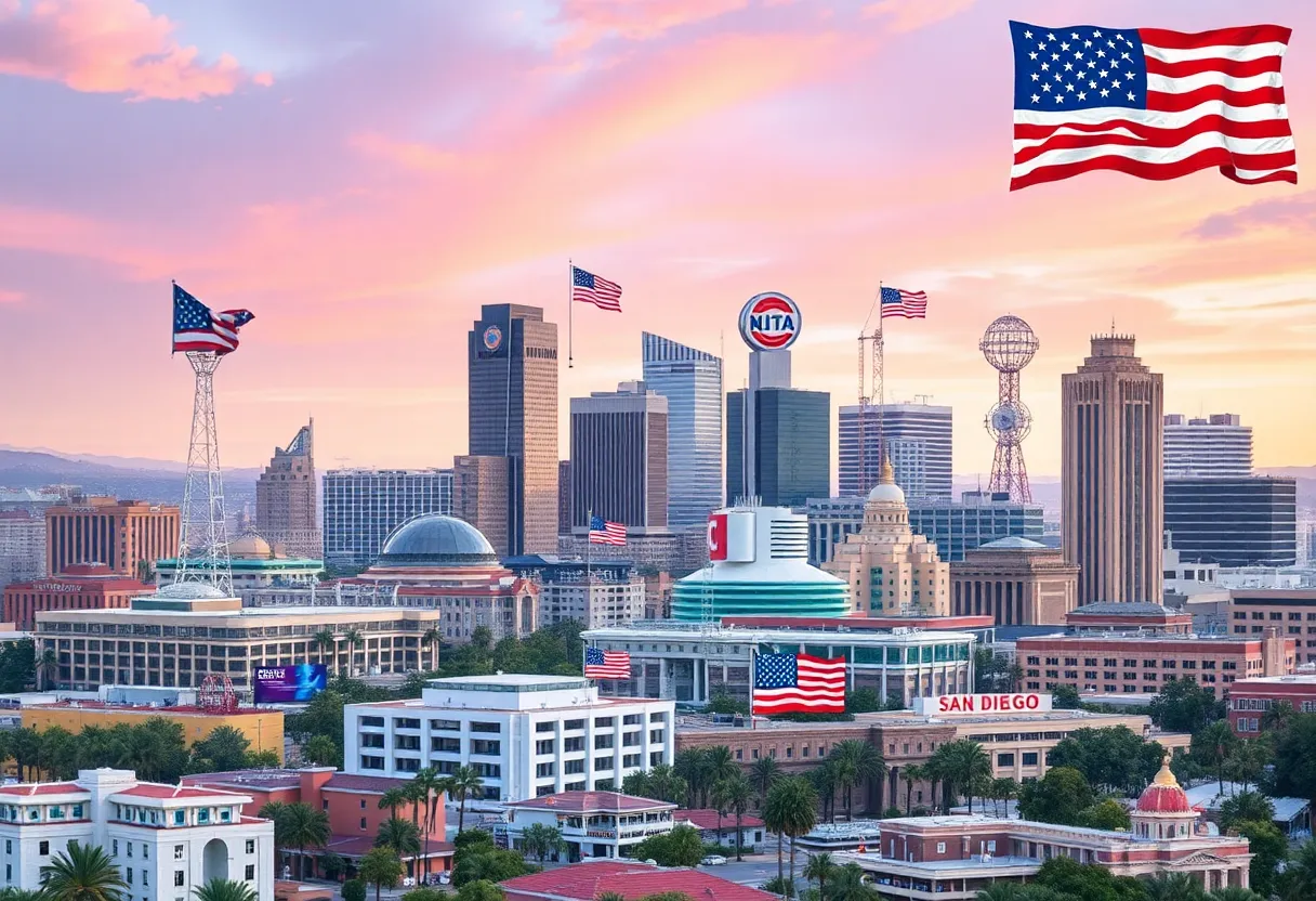 A visual representation of San Diego's broadcast media, illustrating the shift towards conservative programming.