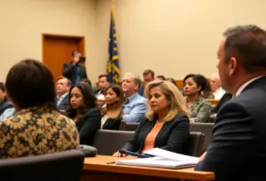Attendees at San Diego City Council discussing police policy.