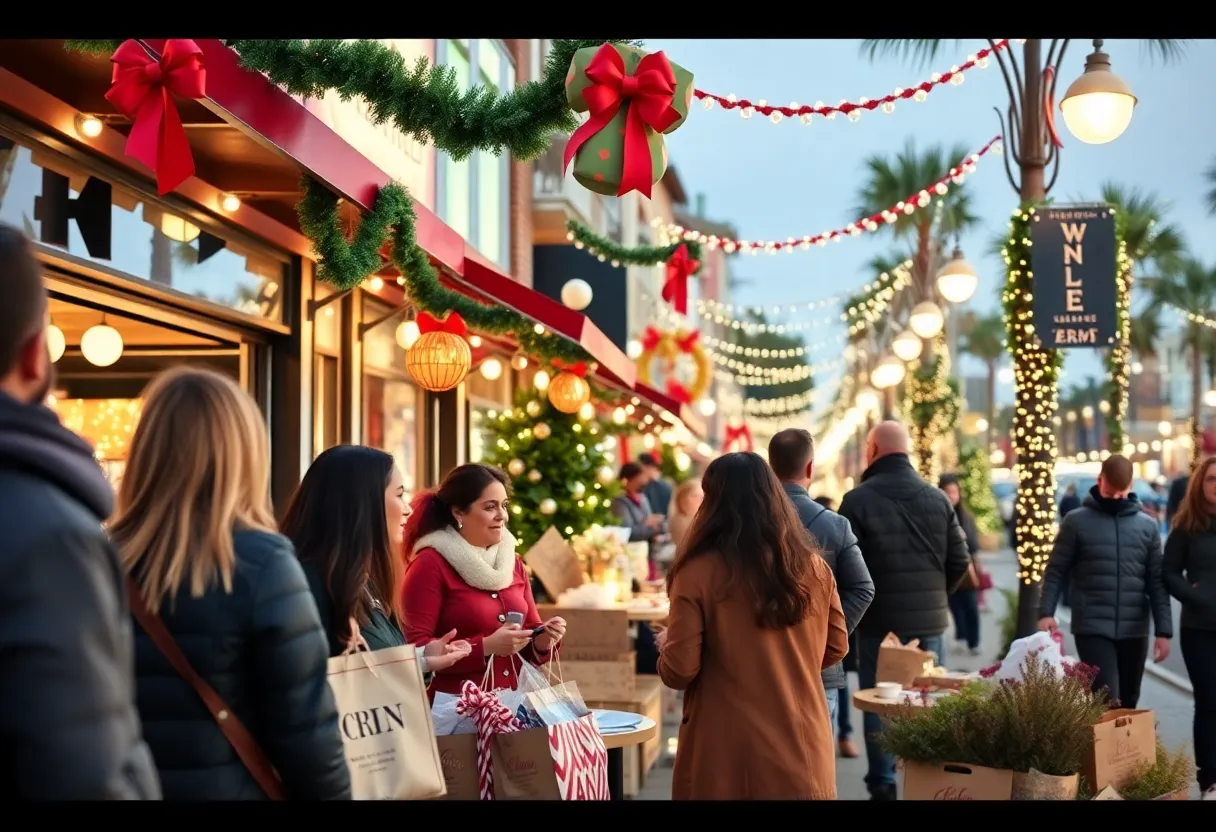 Community members in San Diego supporting local nonprofits and businesses.