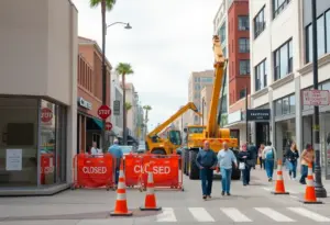 Construction site impacting San Diego local businesses