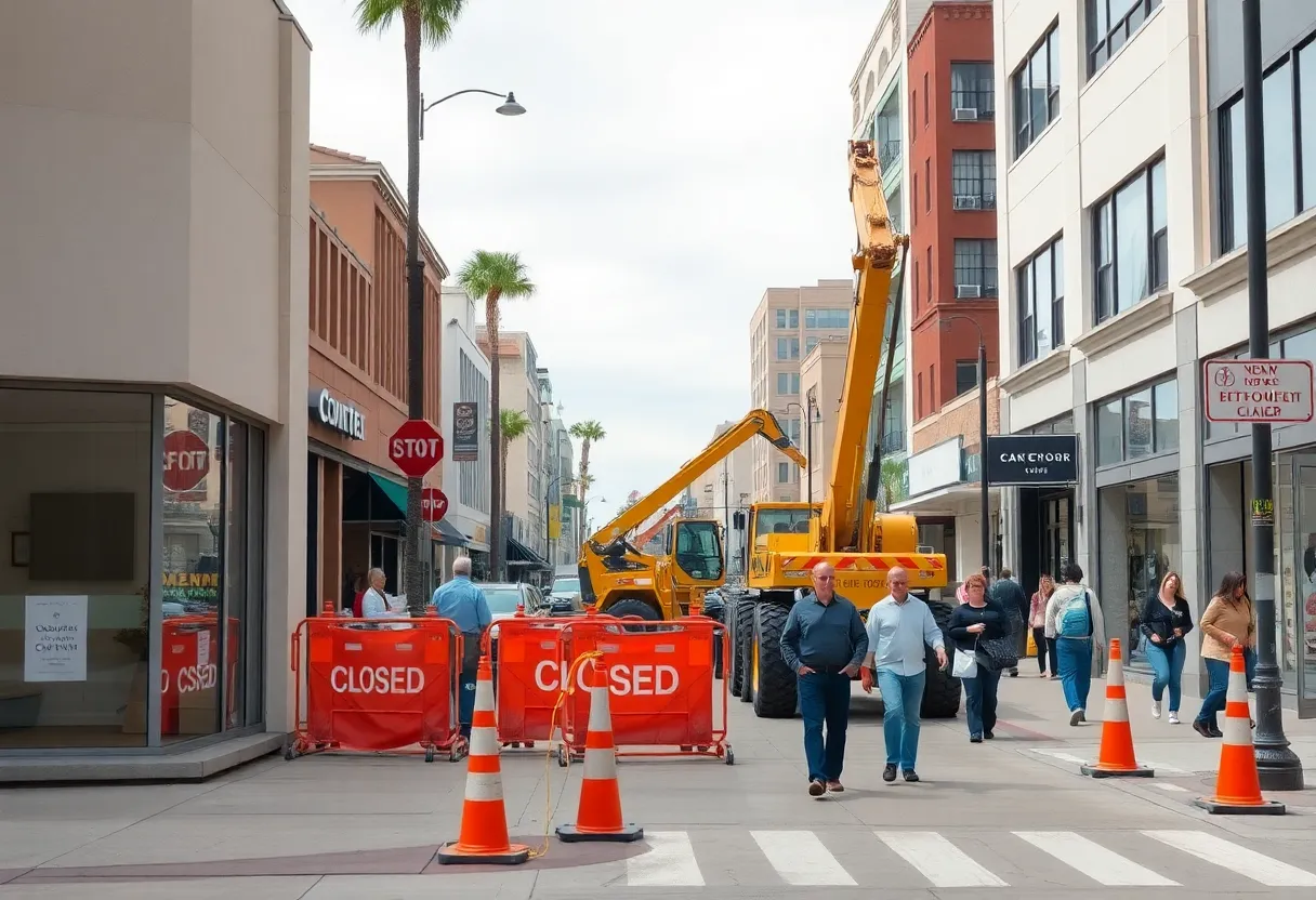 Construction site impacting San Diego local businesses