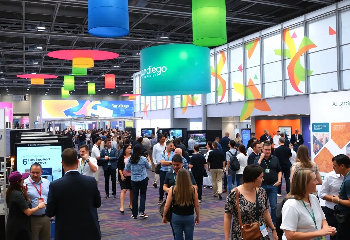People at the San Diego Convention Center during the TED Conference