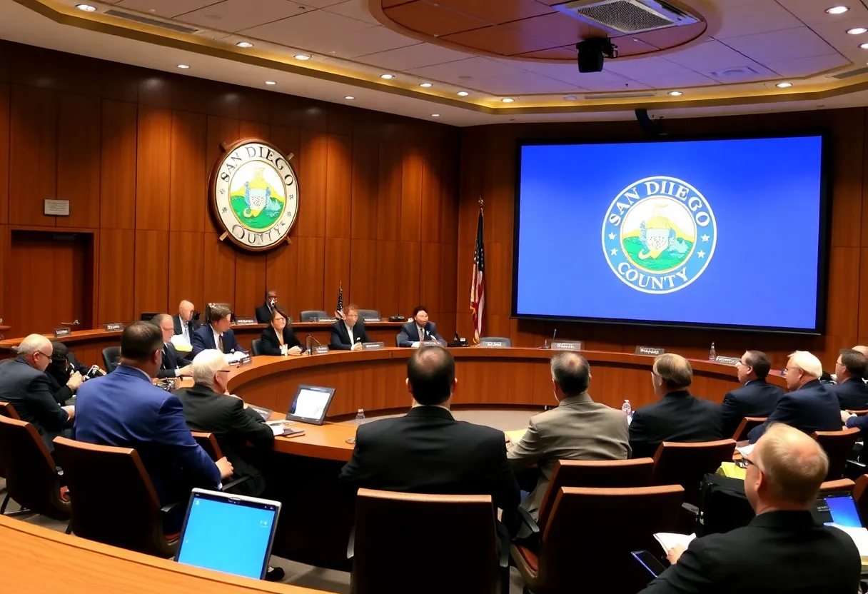 Meeting room during San Diego County leadership appointments