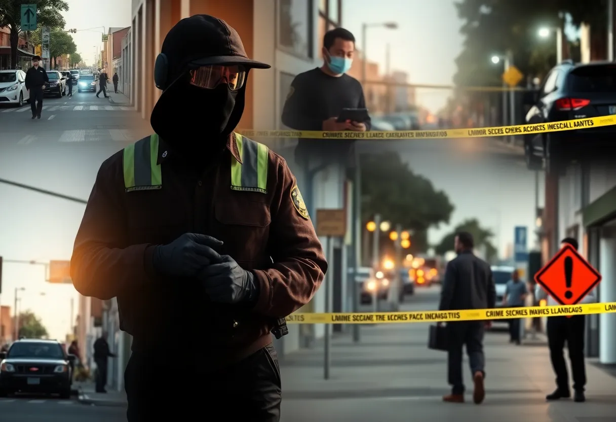 Collage of San Diego crime scene imagery