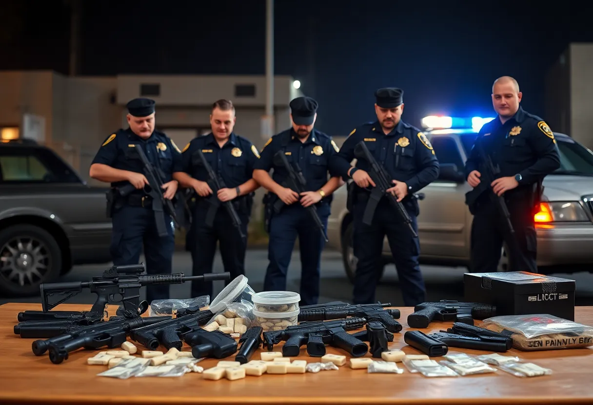 Law enforcement seizing fentanyl and firearms in San Diego