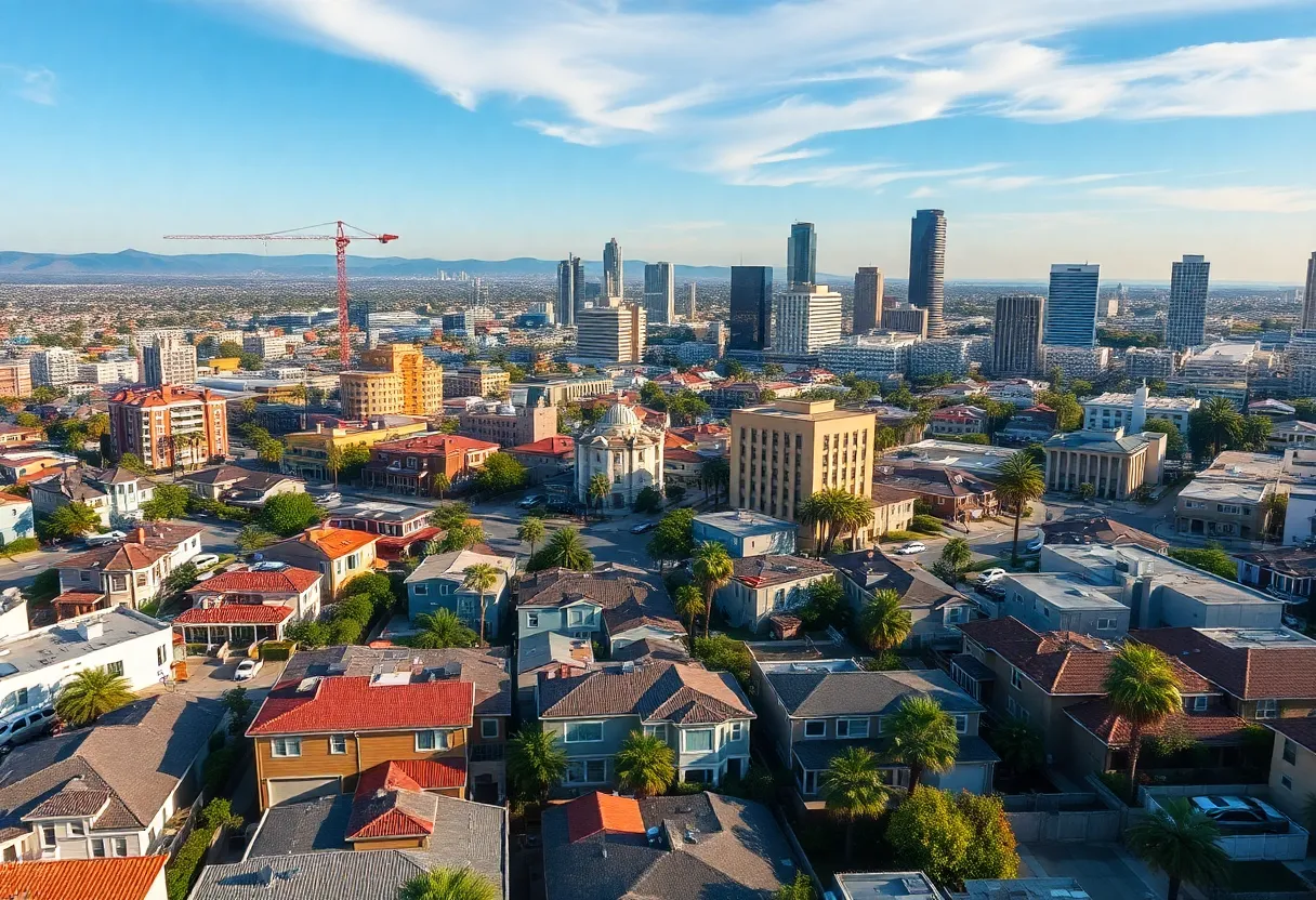 View of San Diego's skyline featuring luxury real estate and community areas.