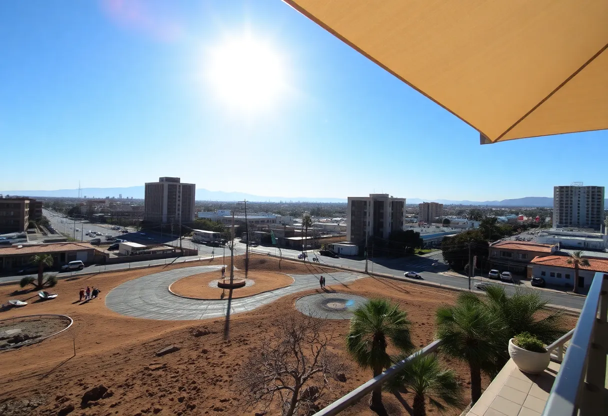 Heatwave in San Diego showcasing sunny skies and dry landscapes