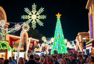 Festive holiday events in San Diego with lights and community activities