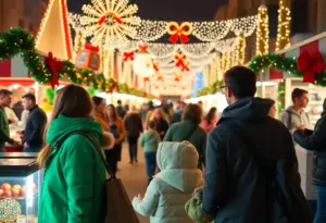 Families enjoying free holiday events in San Diego