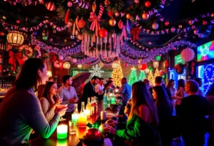 Festive atmosphere at San Diego holiday pop-up bar