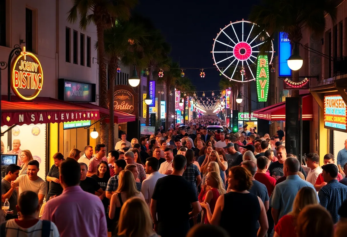 Crowd enjoying live entertainment in San Diego