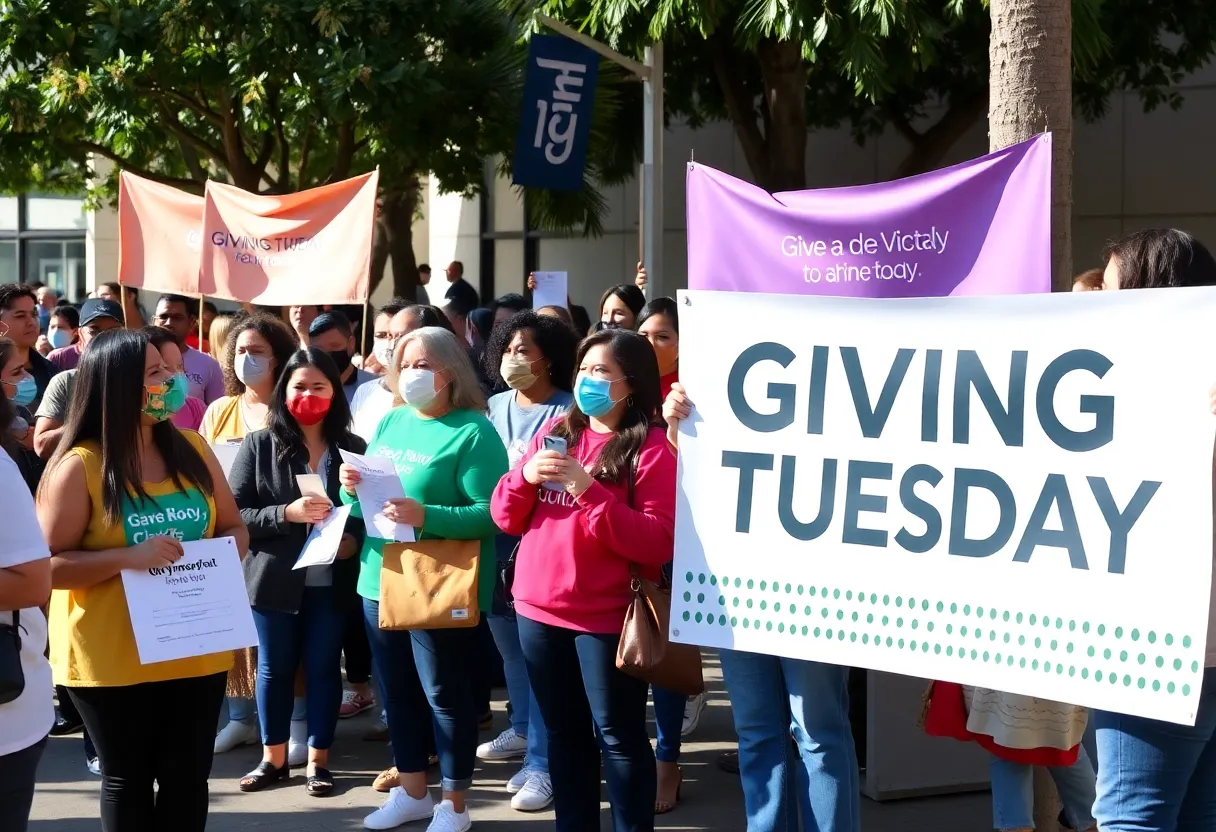 Community event for Giving Tuesday in San Diego showcasing nonprofit organizations