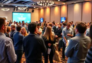 Entrepreneurs pitching at the Startup Showcase in San Diego