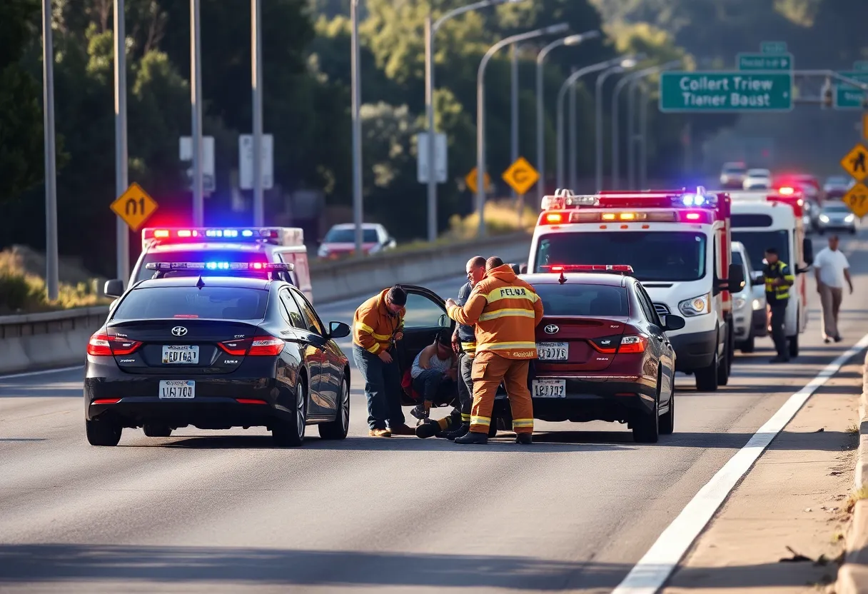 Emergency response to traffic accident near Ocean View Blvd in San Diego