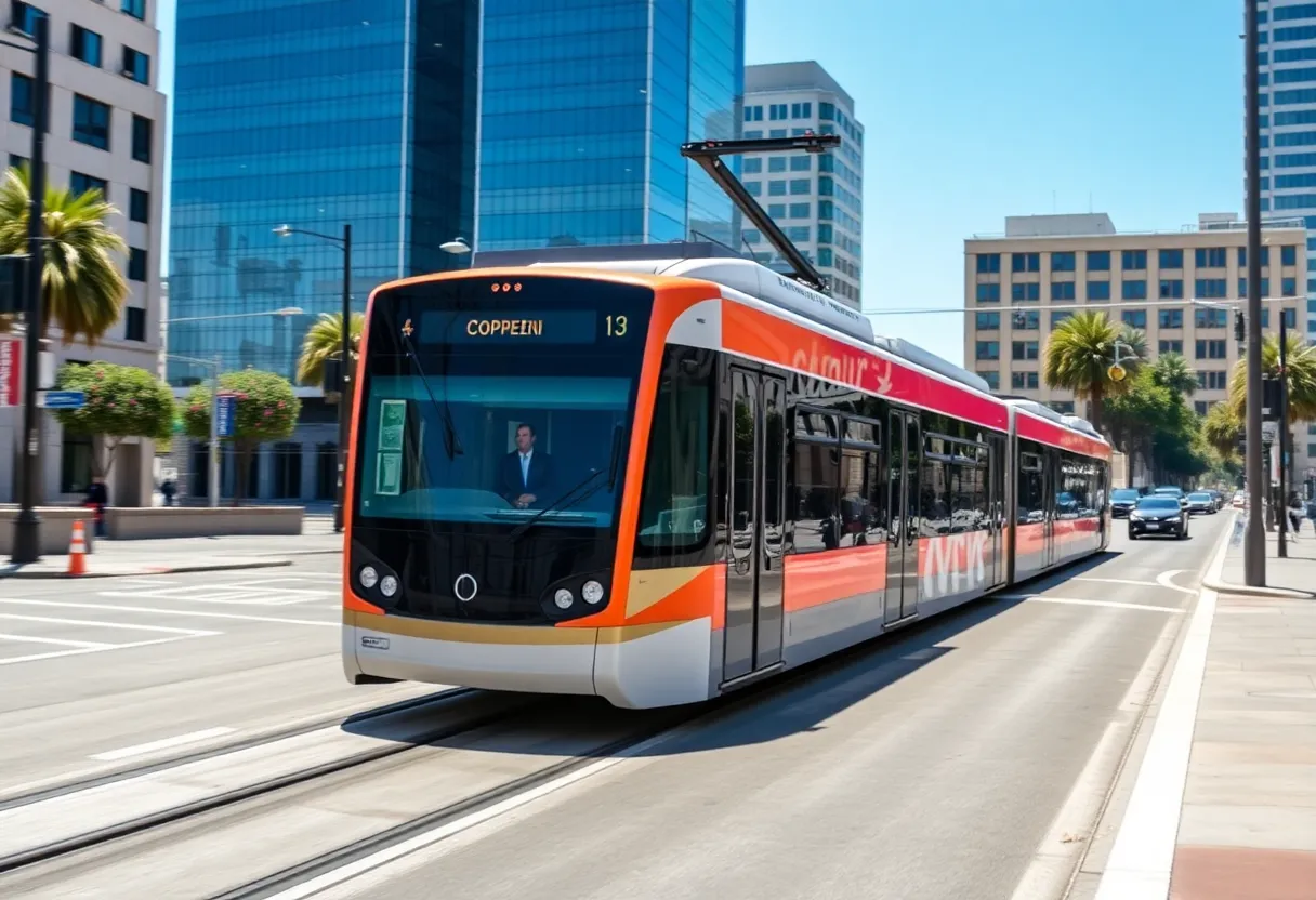 San Diego Trolley on the Copper Line