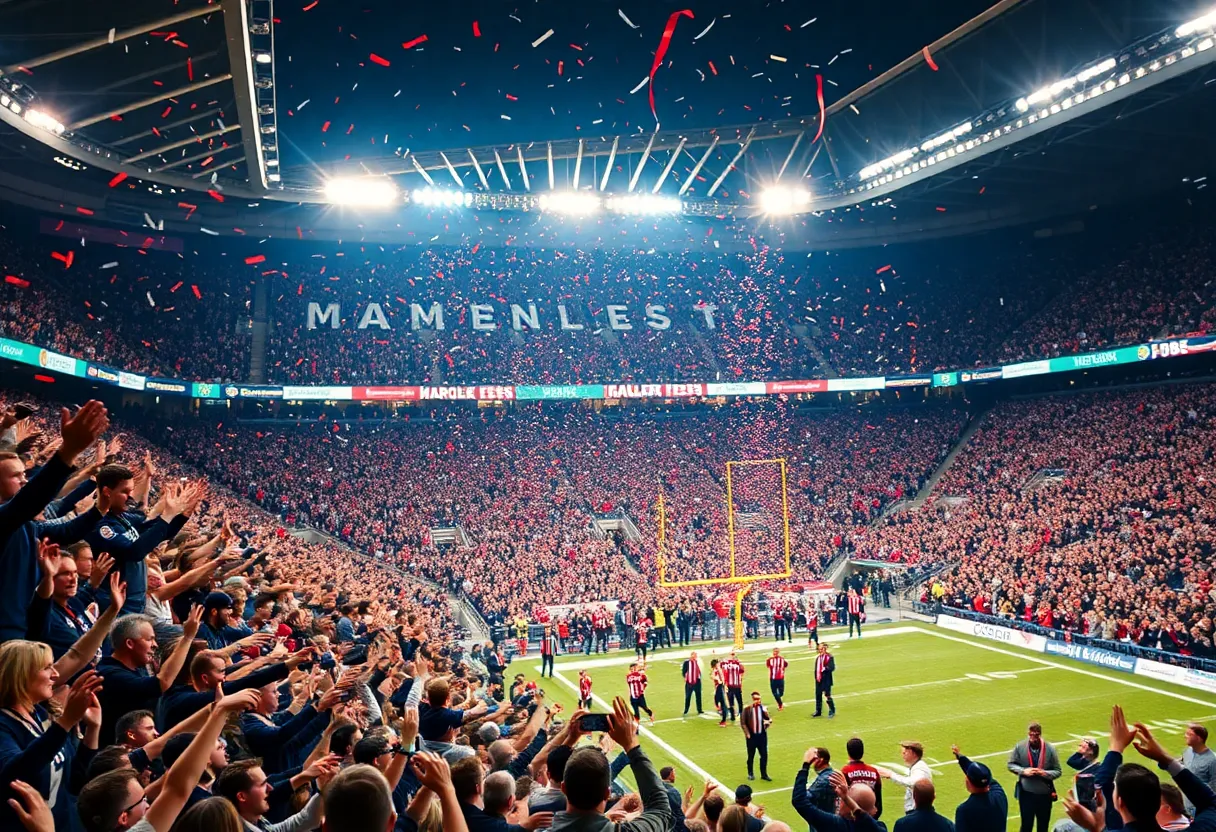 Celebration scene of San Diego Wave FC winning World Sevens Football Championship.