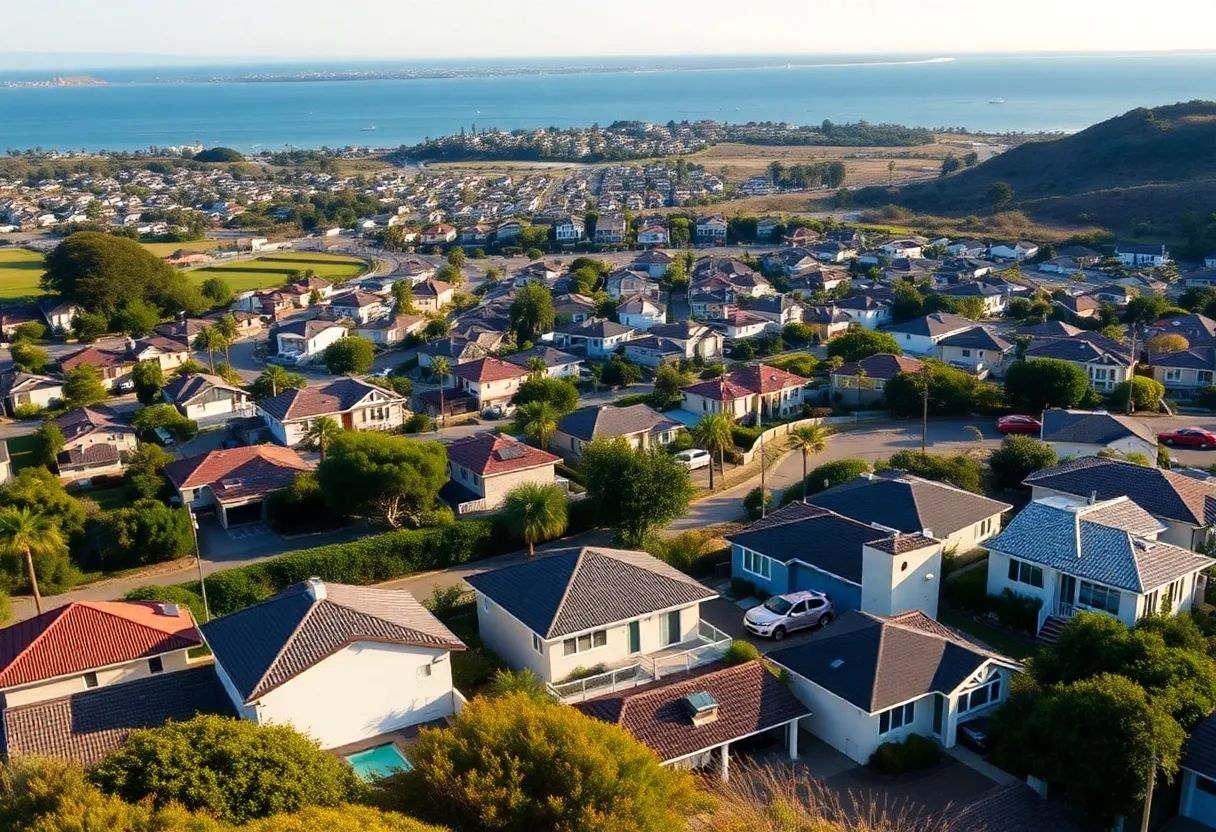 View of Del Mar's North Bluff highlighting future housing developments.
