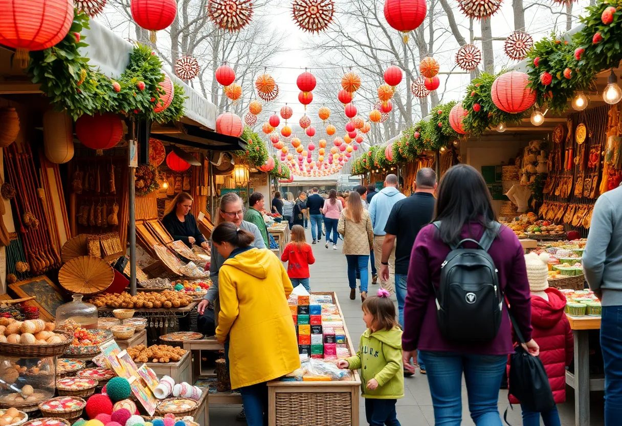 Vibrant Societe Makers Market showcasing local handmade gifts.