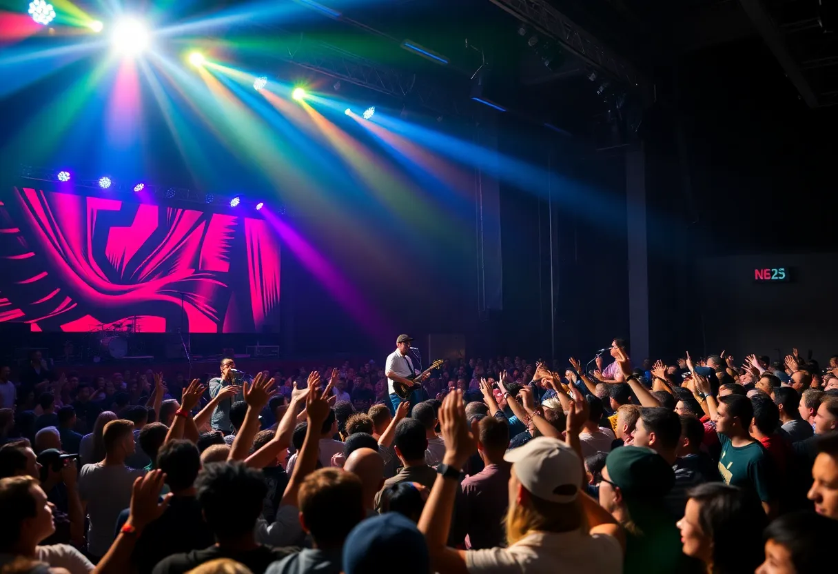 Crowd cheering at the Stitched Up Heart concert at House of Blues, San Diego