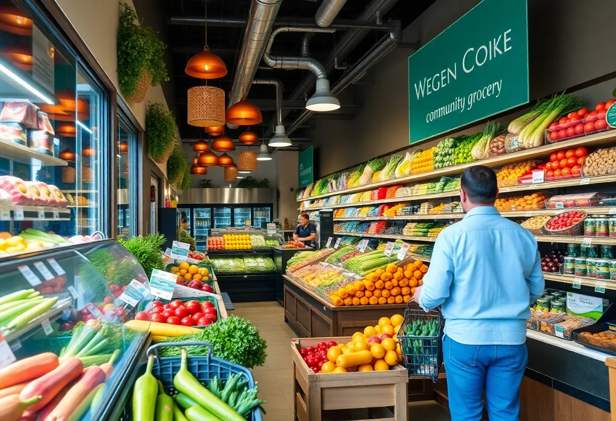 Exterior view of SunCoast Market Co-Op, a community grocery store in Imperial Beach.