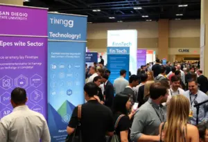 Participants networking at the TechCon SoCal conference in San Diego.