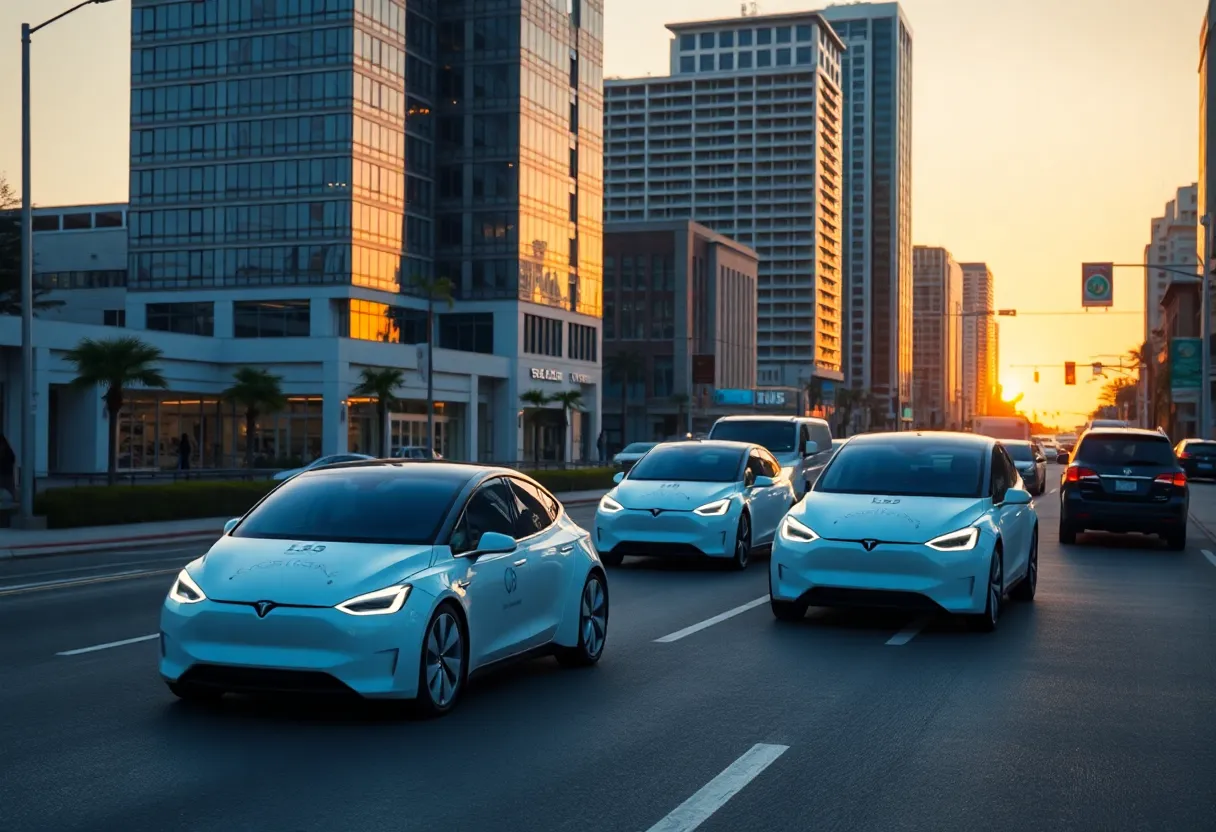Tesla Robotaxi operating in the streets of San Diego