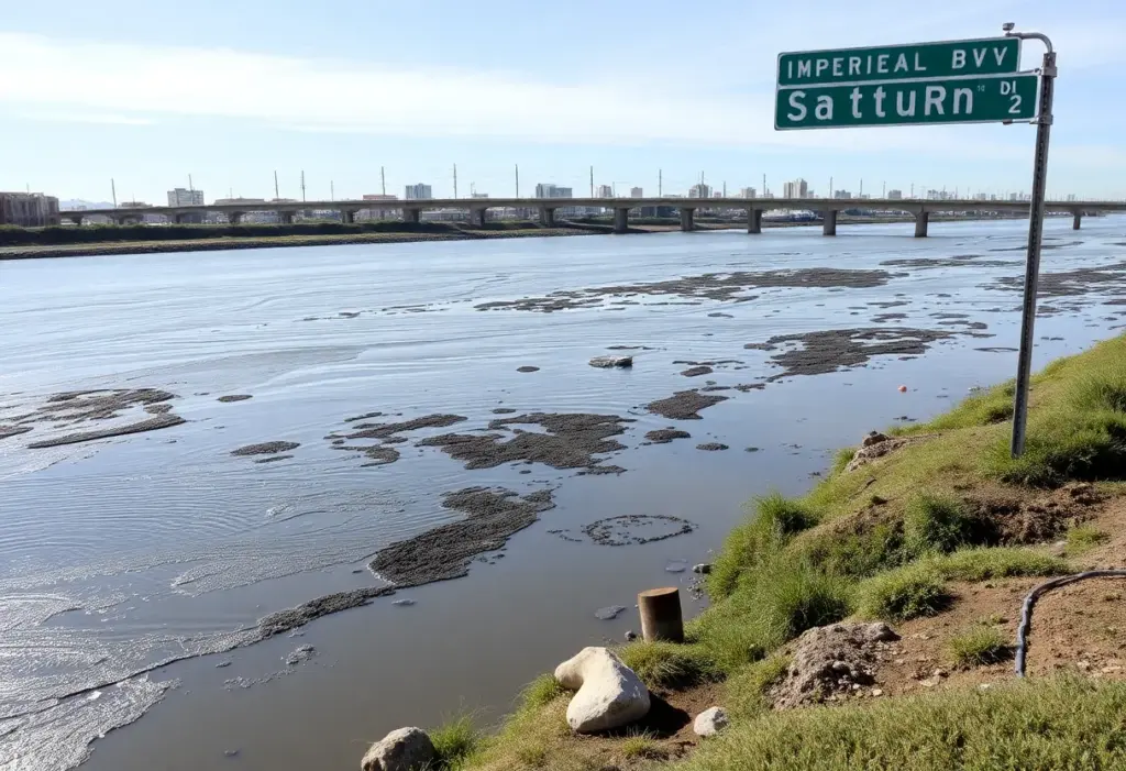 Polluted Tijuana River affecting Imperial Beach environment