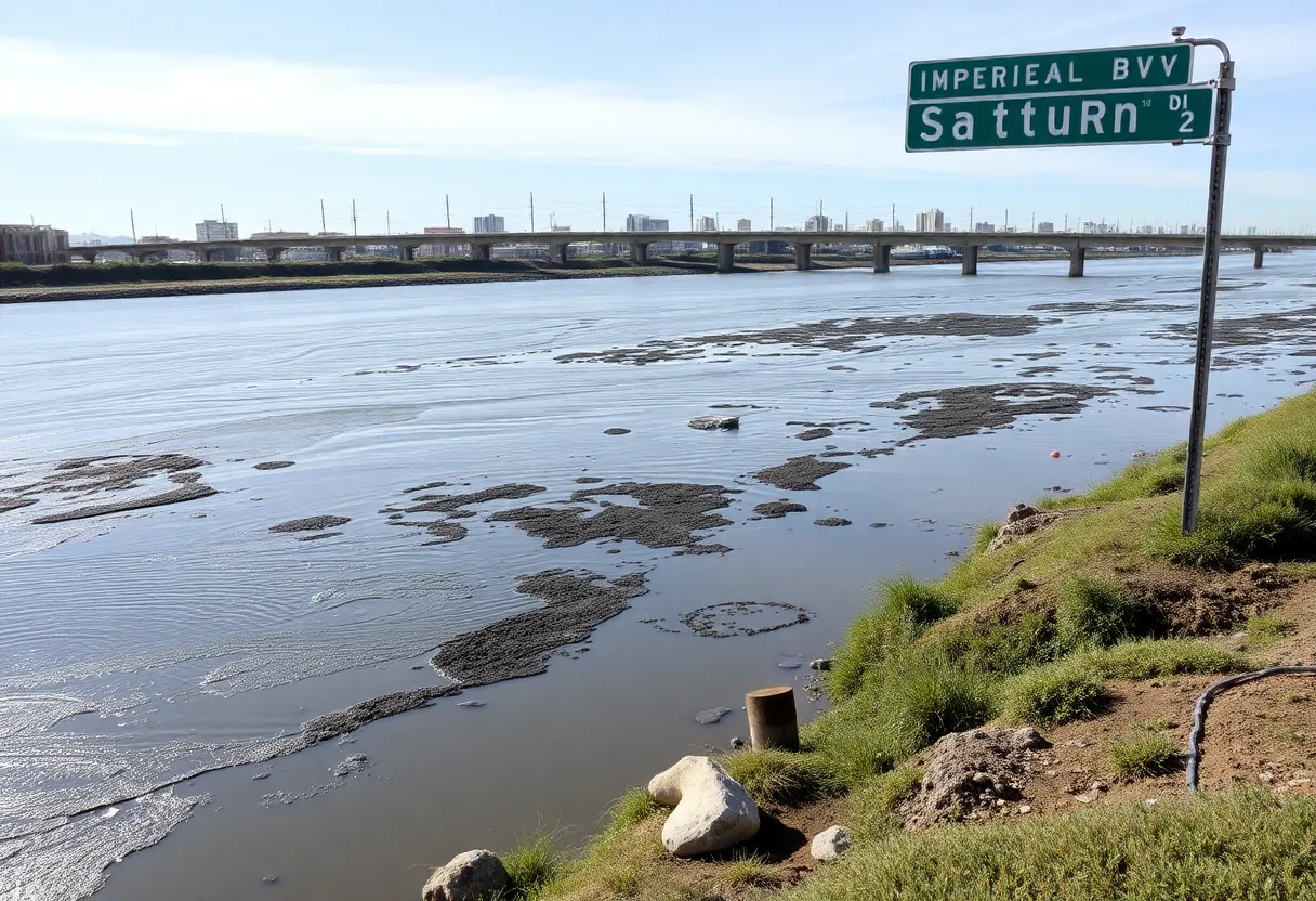 Polluted Tijuana River affecting Imperial Beach environment
