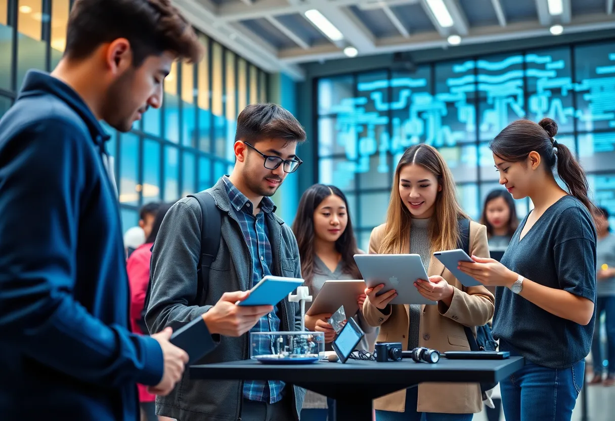 Students and faculty at UC San Diego collaborating on artificial intelligence projects.