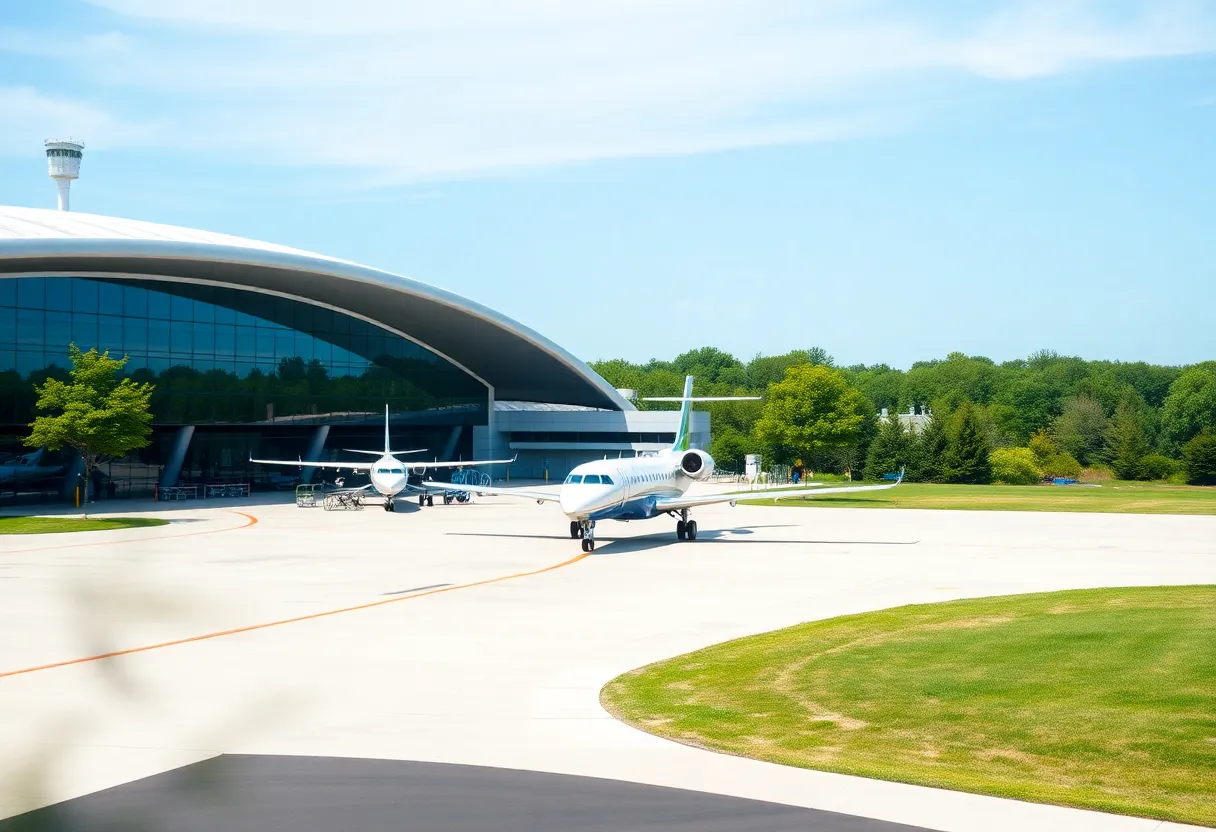 Embraer 175 aircraft at McClellan-Palomar Airport