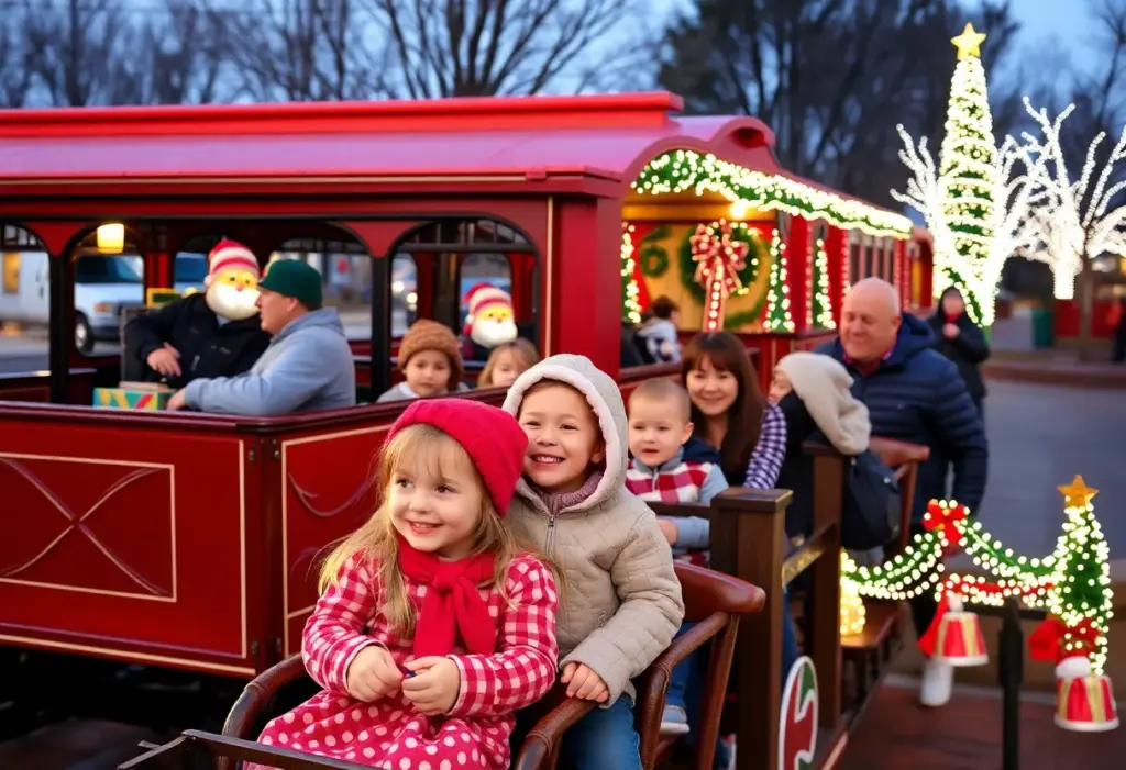 Families participating in winter activities in Temecula, California.
