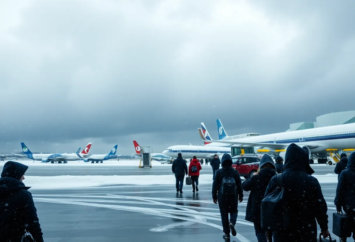 Winter storm causing travel disruptions in California and Northeast