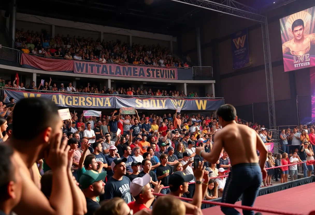 WWE Survivor Series event with fans at Petco Park