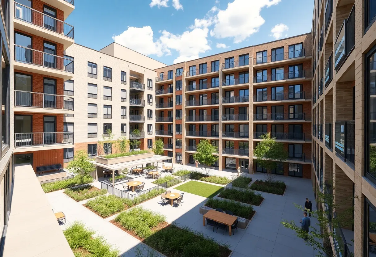 Rendering of affordable student housing at San Diego City College