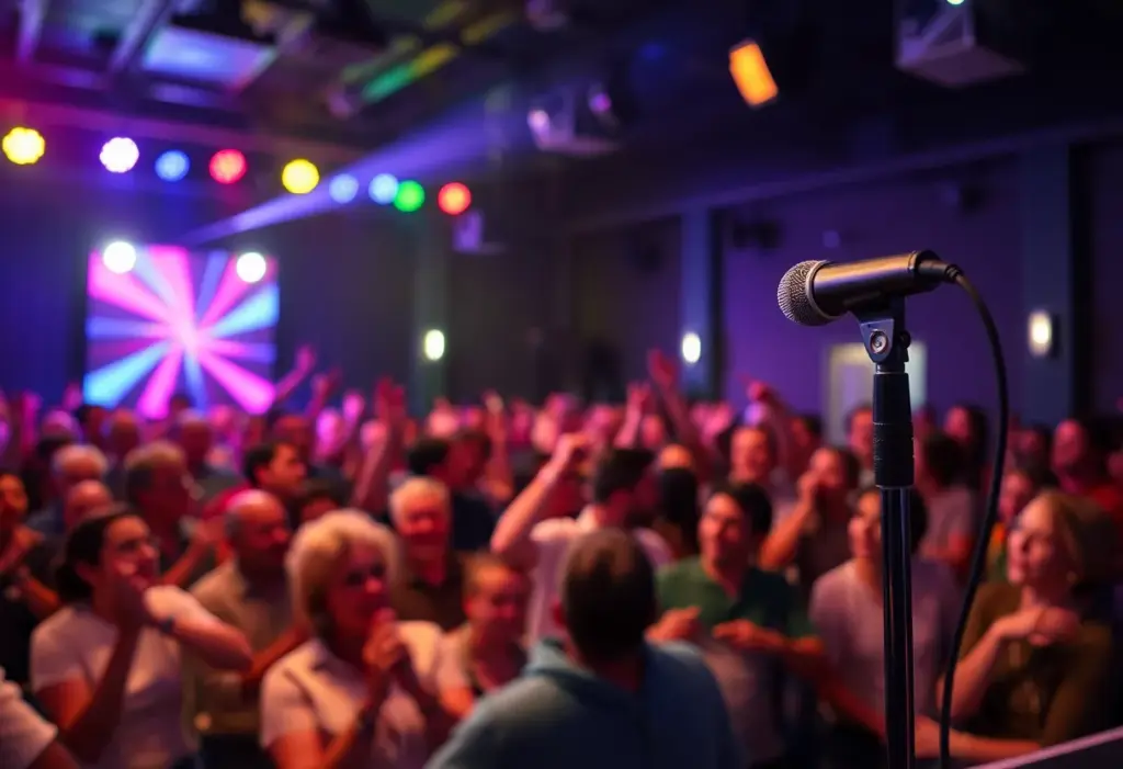 Audience enjoying Bobby Lee's comedy performance at Balboa Theatre