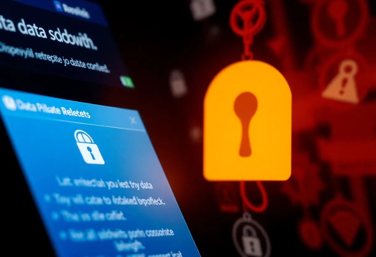 Illustration of the California DROP platform for data privacy management.