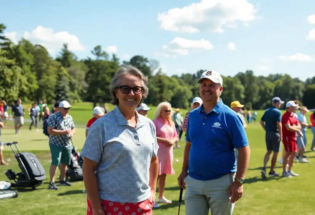 Participants enjoying the Charley Hoffman Foundation charity golf tournament