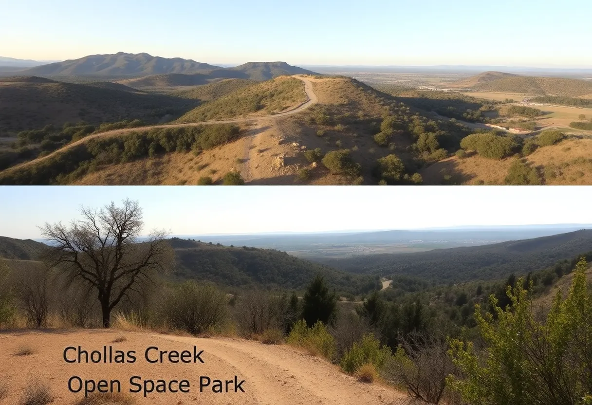 Natural trails in Chollas Creek Open Space Park, San Diego