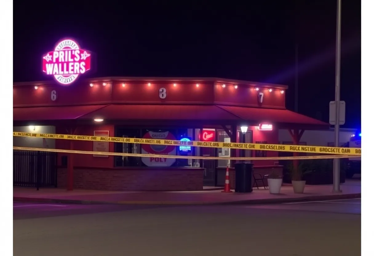 Police at the scene of a shooting outside a Chula Vista bar.