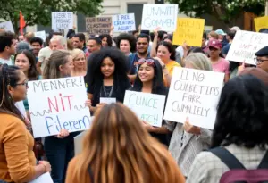 Community members participating in an event for inclusivity and unity.