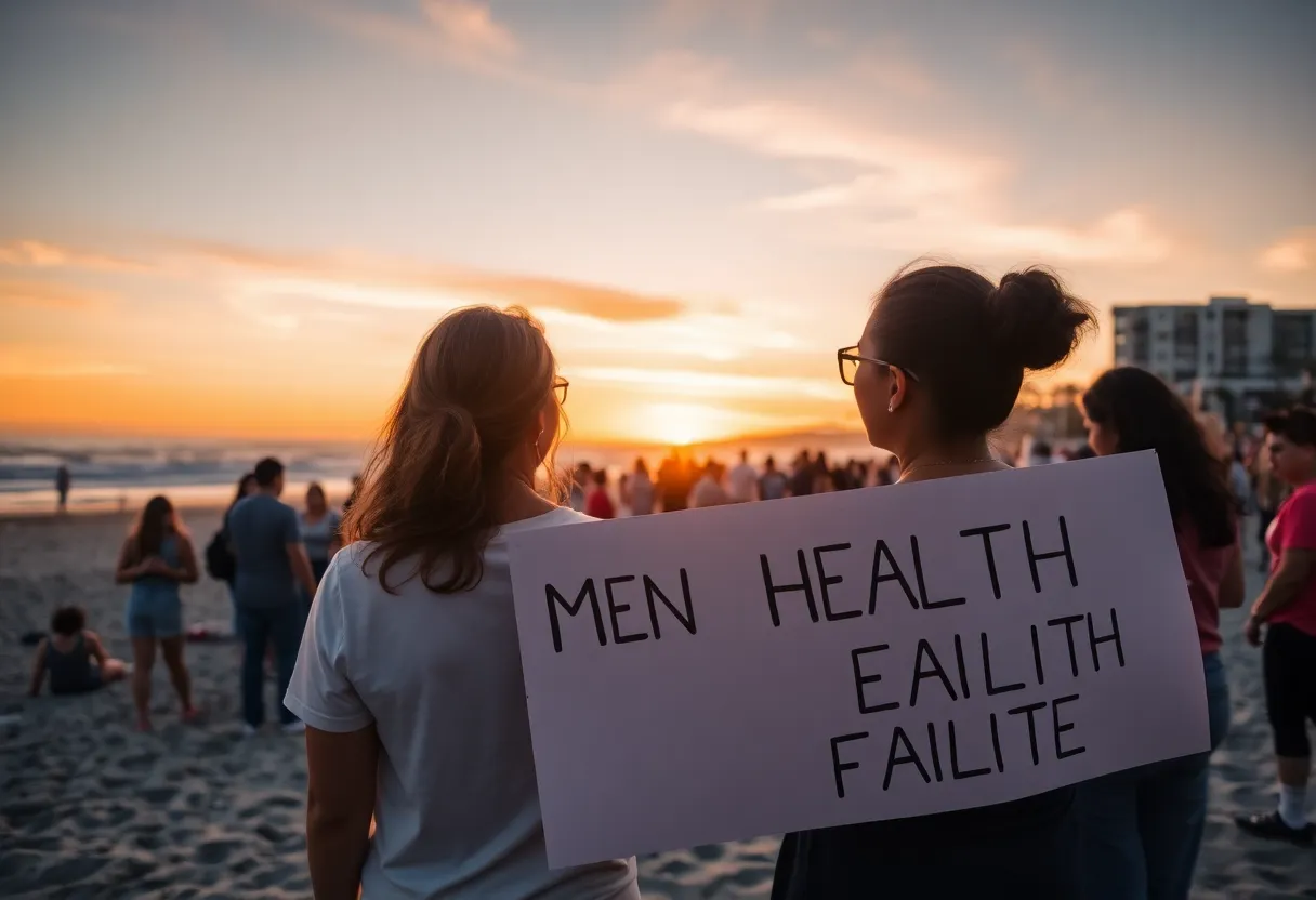 A community event by the beach for mental health awareness in San Diego.
