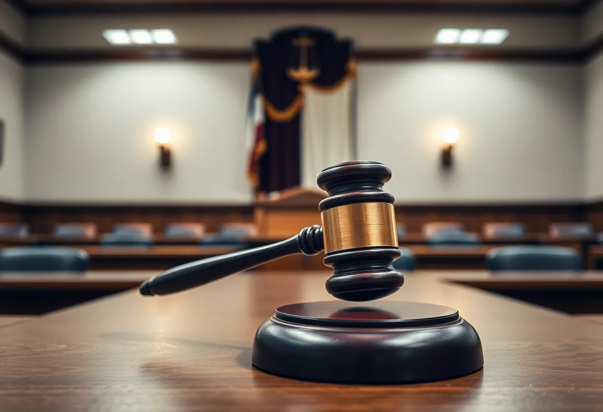 A gavel symbolizing courtroom justice in a school shooting case