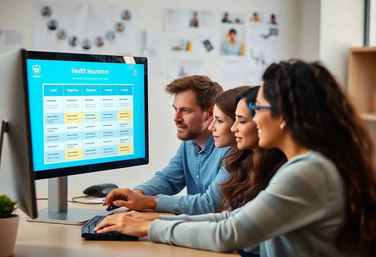 People exploring health insurance options