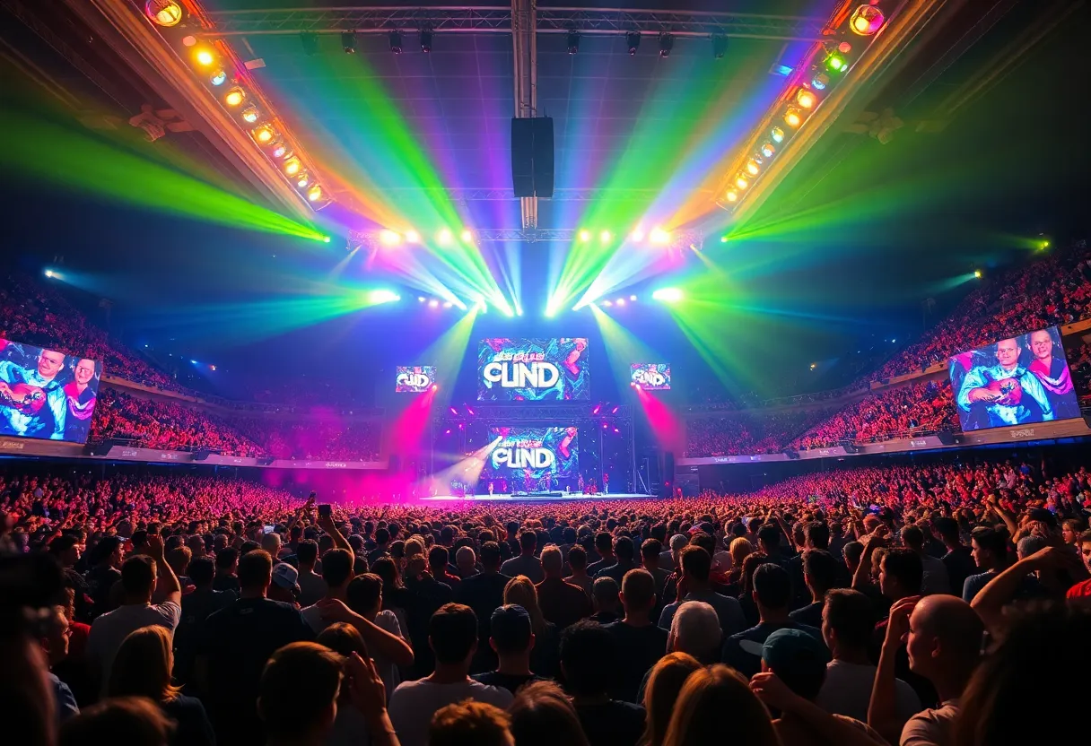 Crowd enjoying Ed Sheeran's concert at Petco Park