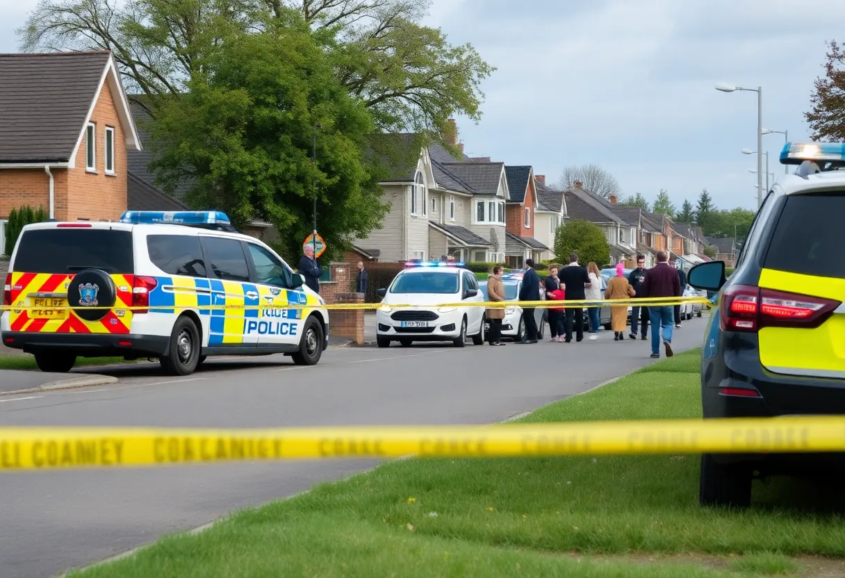 El Cajon police investigating the scene of an incident.