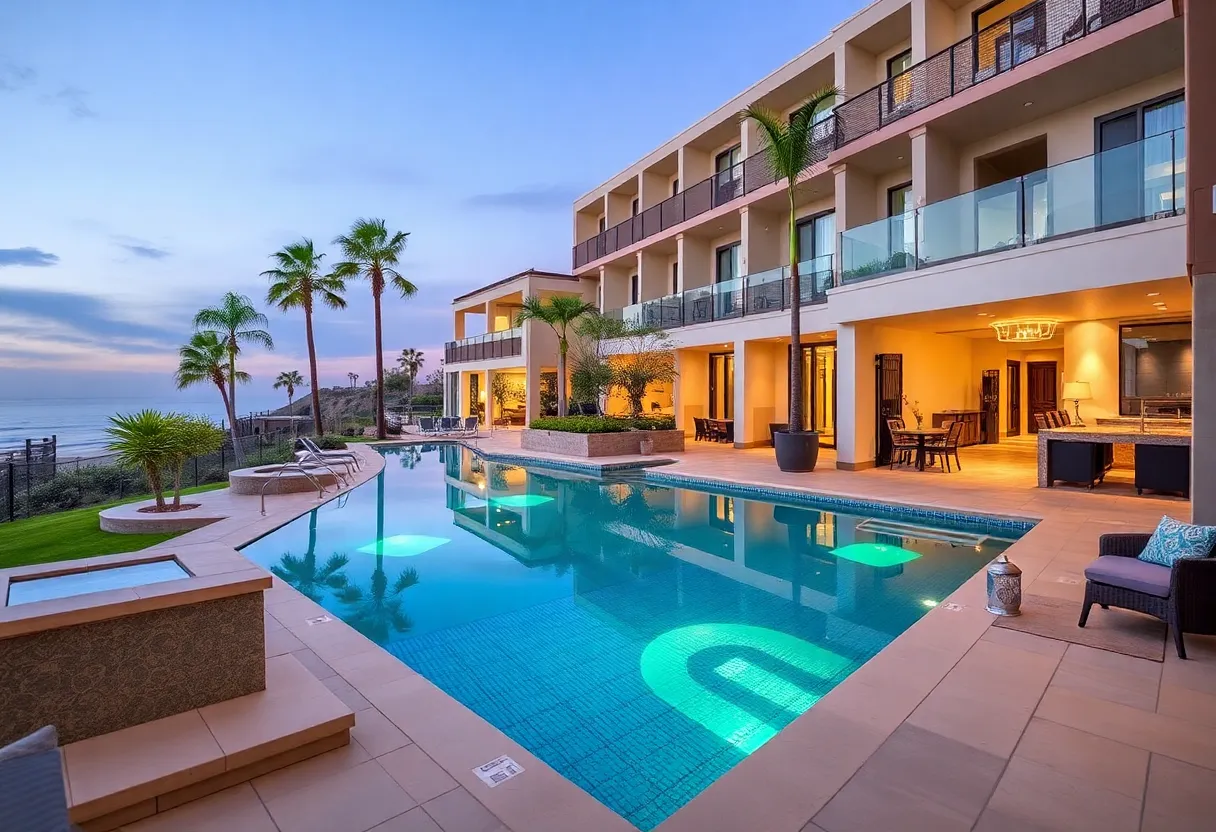 Exterior view of Embassy Suites La Jolla hotel