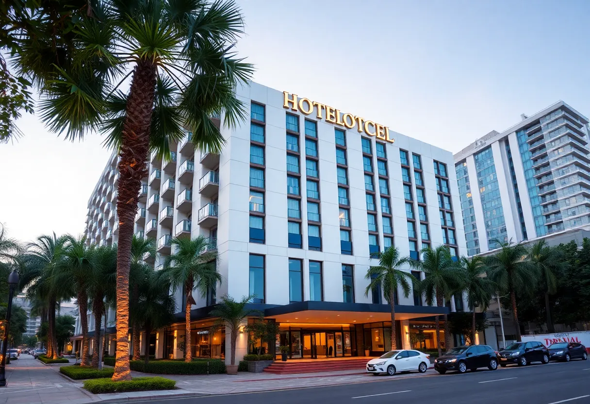 Exterior view of Embassy Suites by Hilton San Diego La Jolla hotel