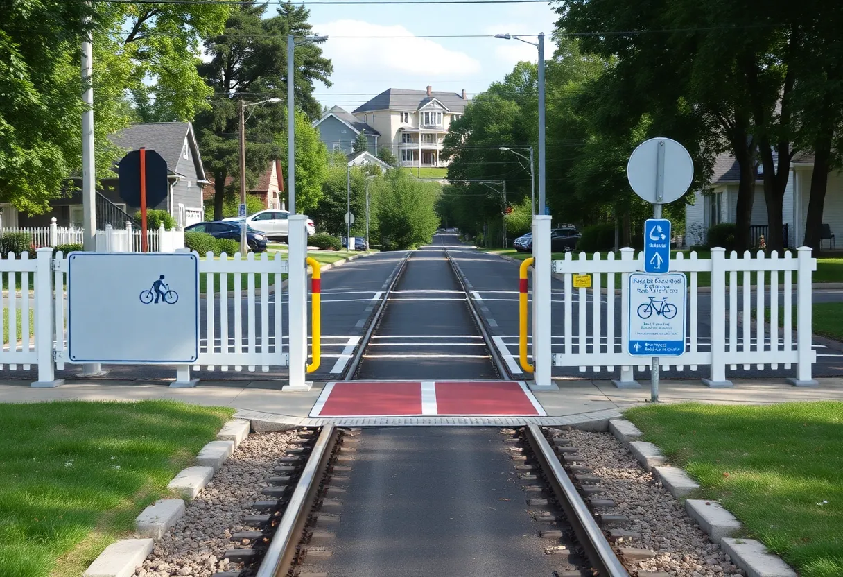 At-grade rail crossings for pedestrians and cyclists in Encinitas