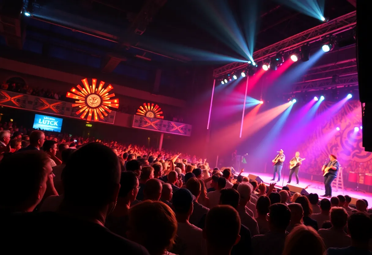 Crowd enjoying a live concert of a country music artist